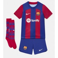 Echipament fotbal Barcelona Raphinha Belloli #11 Tricou Acasa 2023-24 pentru copii maneca scurta (+ Pantaloni scurti)